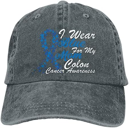 ZSIXJNB Kolon Kanseri Farkındalık Şapka Giyiyorum Mavi Annem için Bayan Golf Şapka Hediye