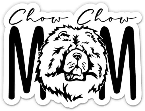 Chow Chow Anne Sticker-3 laptop etiketi - Su Geçirmez Vinil Araba, Telefon, Su Şişesi-Chow Chow Köpek Çıkartması
