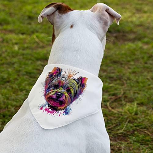 Yorkshire Terrier Pet Bandana Yaka - Pop Art Eşarp Yaka Baskılı Köpek Bandana-S