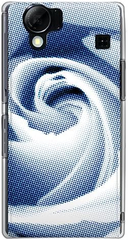 CaseMarket SoftBank AQUOS Telefon (102SH) Polikarbonat Şeffaf Sert Çanta [Gül Noktası Grafikleri-Mavi Gölge ]