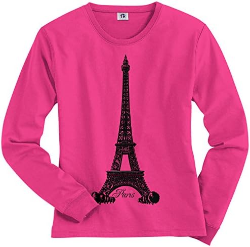 Threadrock kadın Eyfel Kulesi Paris Fransa Uzun Kollu tişört