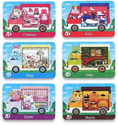 6 adet Sanrio mini kartlar ile Uyumlu Hayvan Geçişi için Yeni Ufuklar Mini Kart Yeni Köylü için