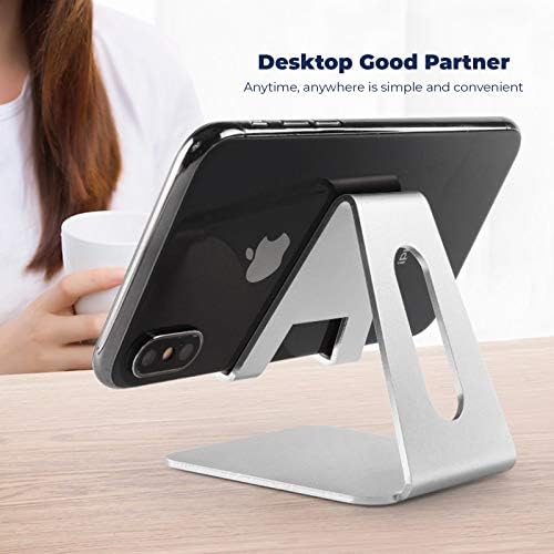 Masa için ADFD Alüminyum Cep Telefonu Standı Evrensel Telefon Tutucu Cep Telefonu Yuvası, Altta Kaymaz Tasarım, Kararlı