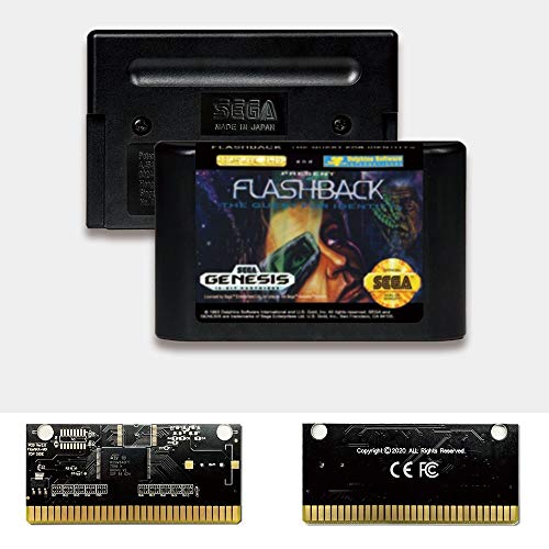 Aditi Flashback-ABD Etiket Flashkit MD Akımsız Altın PCB Kartı Sega Genesis Megadrive video oyunu Konsolu (Bölgesiz)
