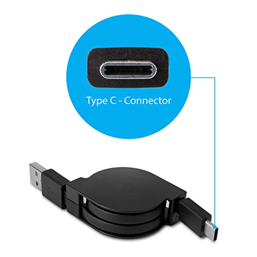 BoxWave Kablosu ile Uyumlu OnePlus 11 5G - miniSync-USB-A USB Tip-C, Geri Çekilebilir Kablo-USB-A USB Tip-C OnePlus