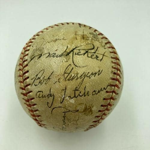 1947 Chicago Cubs Takımı ile Beyzbol İmzaladı Ed Waitkus JSA COA İmzalı Beyzbol Topları