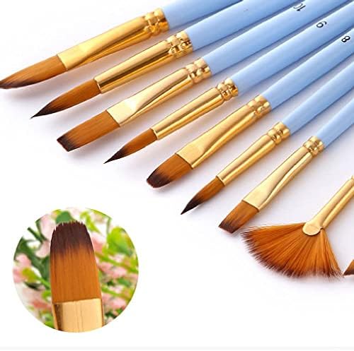 WALNUTA 12 İnce Boya fırçası Seti Naylon Saç Stili Farklı Boyutlarda Akrilik Yağ Suluboya Sanatçı cetvel kalemi
