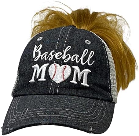Cocomo Soul Bayan Beyzbol Anne Şapkası / Beyzbol Anne Dağınık TOPUZ YÜKSEK At Kuyruğu Şapka / Beyzbol Aşk Şapkası