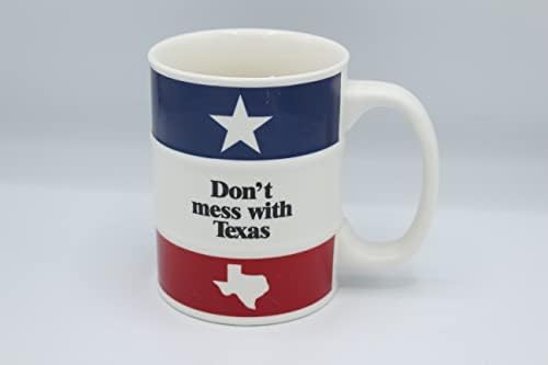 Texas ile Uğraşmayın Logolu Kahve, Çay, Sıcak Çikolata Kupa Bardak-15 Oz Seramik Mikrodalga Fırın ve Bulaşık Makinesinde